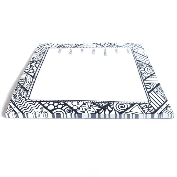 Weekly Calendar Square Paper Pad Black White Print - Picture 5 of 8